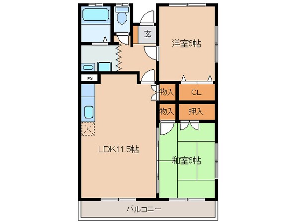 エビヤマンションの物件間取画像